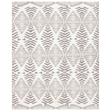 Safavieh 8 x 10 ft. Kenya Hand Knotted Rectangle Area Rug Grey & Ivory KNY175F-8
